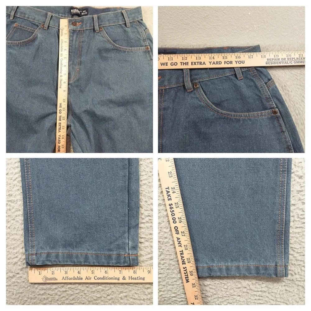 Mission Ridge Denim Men's 38x32 Blue Straight Fit 100% Cotton‎ Jeans EUC